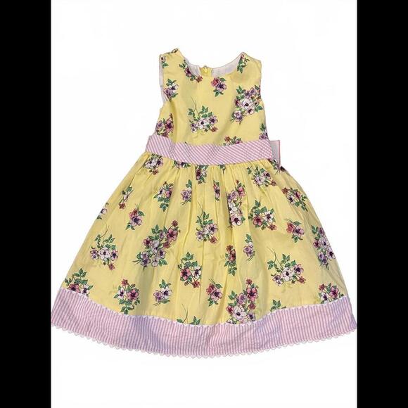 Rare Editions Yellow Floral Dress - Size 6 NWT - Picture 4 of 9